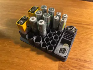 Battery universal organizer stand 9V AA AAA CR2032