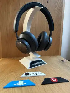 Headphone Stand / Holder Moon Design / Kopfhörerhalter Mondsichel