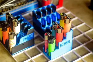 Gridfinity 2x1 Clipper Stand (6 lighters)