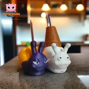 PUMPKIN SNAIL + ICE CREAM SNAIL PENCIL HOLDERS