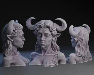 Female Minotaur Bust