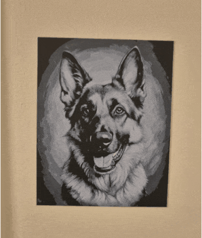 Wolf Dog Head - 3D Model hueforge, german shepherd