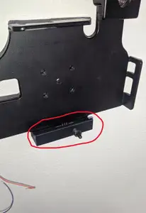 Brodit holder Samsung Galaxy Tab Active 2 or 3 lower part charger (optional)