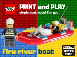 LEGO RIVER FIRE BOAT