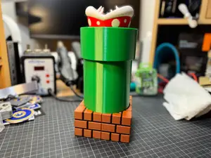 Piranha Plant Piggy Bank - A Instant Tea Container Conversion