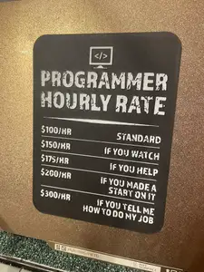 Sign Programmer hourly rate