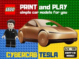 LEGO TESLA CYBERCAB CABRIOLET