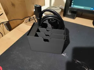 Large cables and power cords organizer (gridfinity)