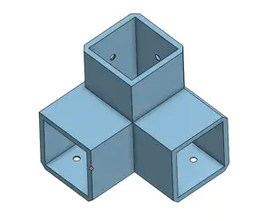 3-axis square tube connector 30x30mm