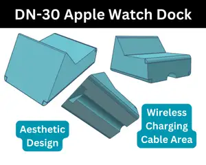 DN-30 Dock for Apple Watch (wireless charging dock w/ slot for charger)