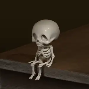 Cute sitting skeleton