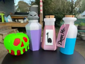 Halloween Disney Villain Potions: Kuzco's Poison, Mortality Potion, and Drink Me Potion