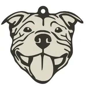 Staffordshire bull terrier keychain / klíčenka