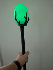 Separated Maleficent Staff Orb and rod