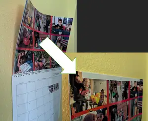 Clip for straightening curling Costco calendars