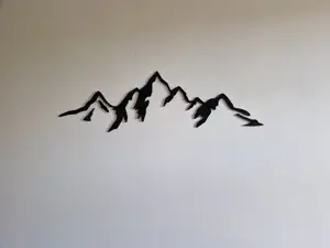 Mountain view | Wall decoration | Mountain silhouette | 9 main parts - stick and or glue together - 1 meter