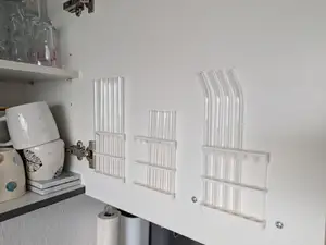 Glass Drinking Straw Holder - With Guides