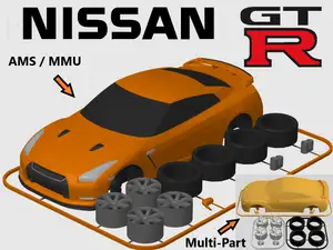 Nissan GT-R R35 Kit Card (1:24 scale)