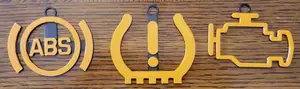 Car dashboard warning lights Christmas ornaments
