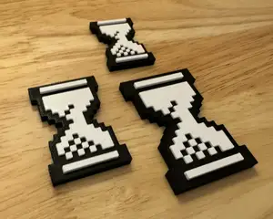 8-Bit Buffering Hour Glass- Fridge Magnet (Hot-Swap, Multi-Color) | Decoration For Whiteboard, Refrigerator, Locker, Cabinet | Home & Kitchen Essential, Classroom Office Supplies |