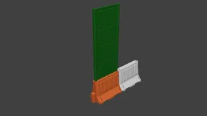 1/18 scale interlocking traffic barrier