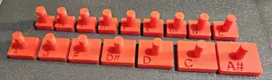 Organ pipe stoppers for busker organ - parametric
