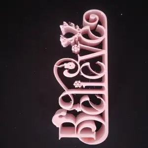"Believe" Inscribed 3D Printable Desktop Decor