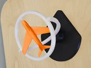 Euler angles (Yaw/Pitch/Roll) demonstration gimbal / jet fighter desk toy