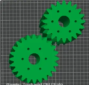 Spur and Herringbone Gears with mounts for Double D shaft motor shaft to .75 inch threaded rod