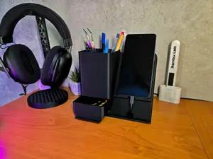 phone charging station with organizer