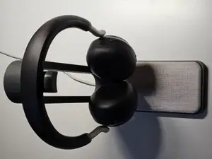 Headphone stand Yealink with Ikea Qi charger