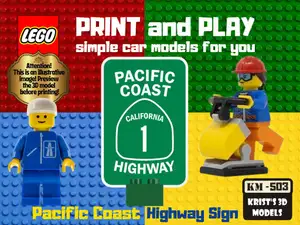 LEGO Highway Sign