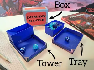 Dice Box, Tray, Tower and More! Modular DnD Box