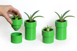 Warp Pipe - Super Mario - Flower pot / planter