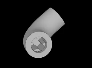 Lego Compatible (25214.dat) Cylinder 2 x 2 Elbow with Axle Holes