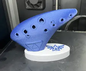 Small Stand / Base for 12 hole Alto Ocarina with Logo ( Link, Zelda)