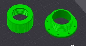 54mm Motor Retainer with Flange for High Power Rockets