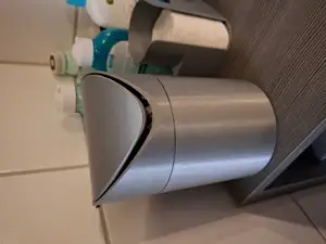 small trash can with swing lid