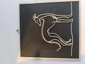 One Line Art greyhound on envelope or wall-mounted sign