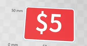 Craft fair price sign