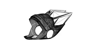 helmet with 3d printed ears for zillion ross protogen