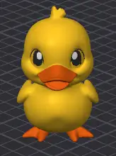 Lucky The Ducky - 3D Animal Cartoon Creature Figure (Pre Painted) MMU/MMS/AMS