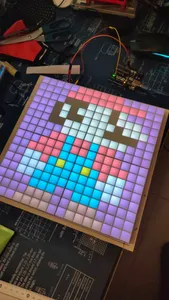 LED diffuser grid for ws2812b strips display