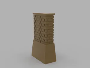 h0 Model railway bridge pillar