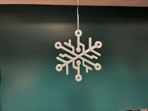Cyber Snowflake Christmas Ornament