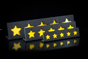 Star Rating Display with Removable Plates