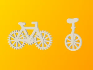 Bicycle and Unicycle | print-in-place