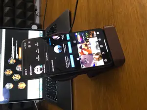 Phone stand with wireless charger