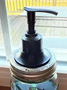 Mason jar soap pump adapter