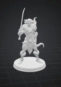 A video game character holding a pirate sword